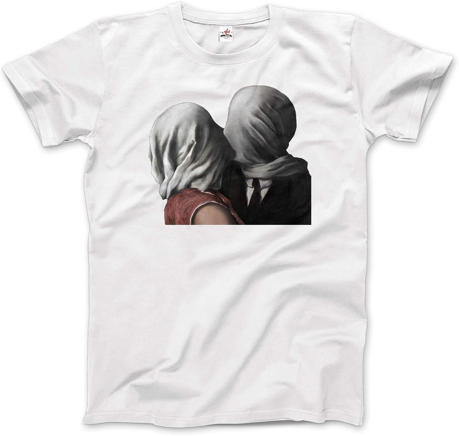 The Lovers II 1928 Artwork T-Shirt Treachery of Images The Wind and The Song (Adults, Kids, Short & Long Sleeve) Black