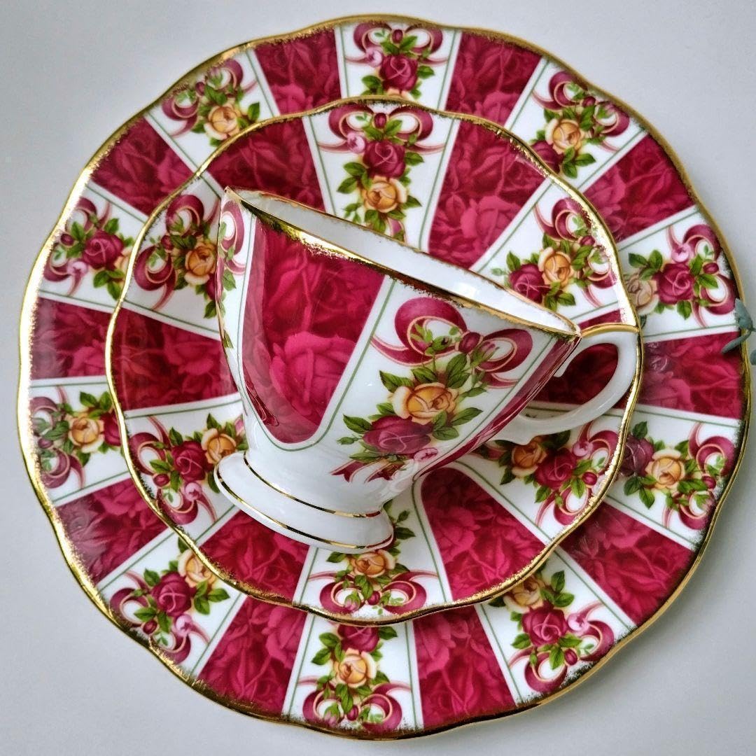 Amazon.co.jp: ロイヤルアルバート ルビーセレブレーション トリオ