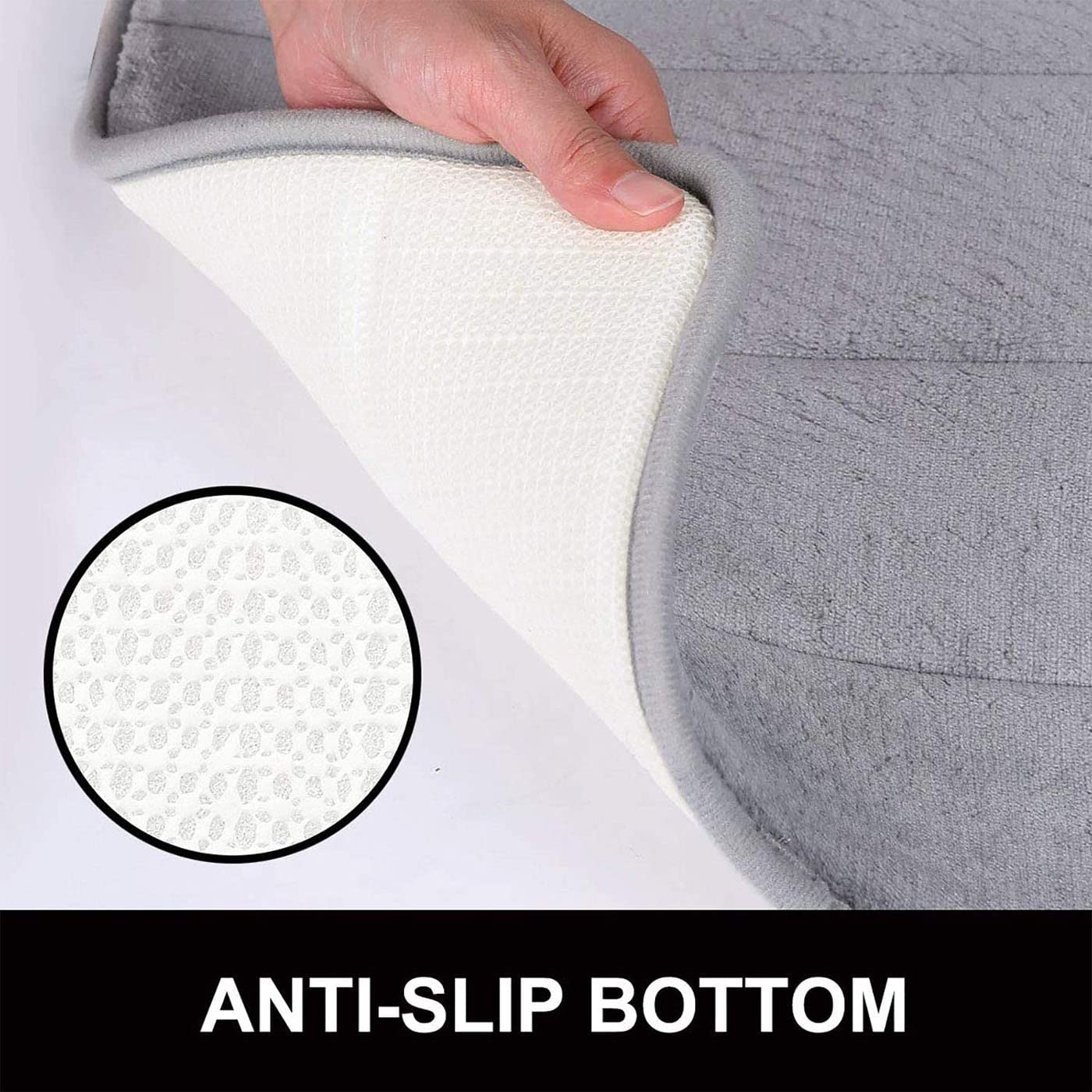 ZLZNX Memory Foam Badvorleger Super Weich Badteppiche rutschfest Badezimmerteppich Koralle Fleece Badematten für Badezimmer Küche,10,60X90cm