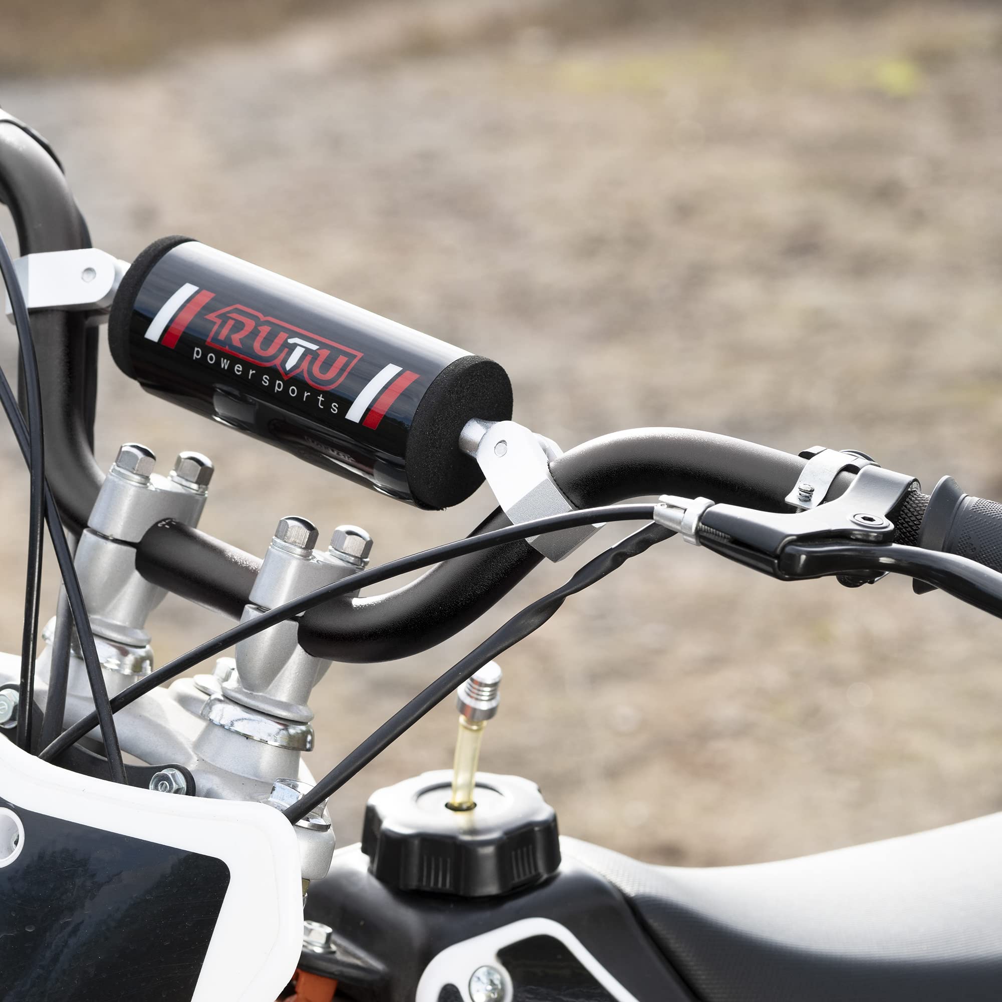 7/8 inch Handlebar for 49-70cc Kids Dirt Bike,RUTU Heavy Duty Handle Bars with Crossbar Foam Pad, 2 Stroke ATVS Dirt Bike KX,Electric Bicycle Scooter - 6061 Aluminum Heat Treatment - Black
