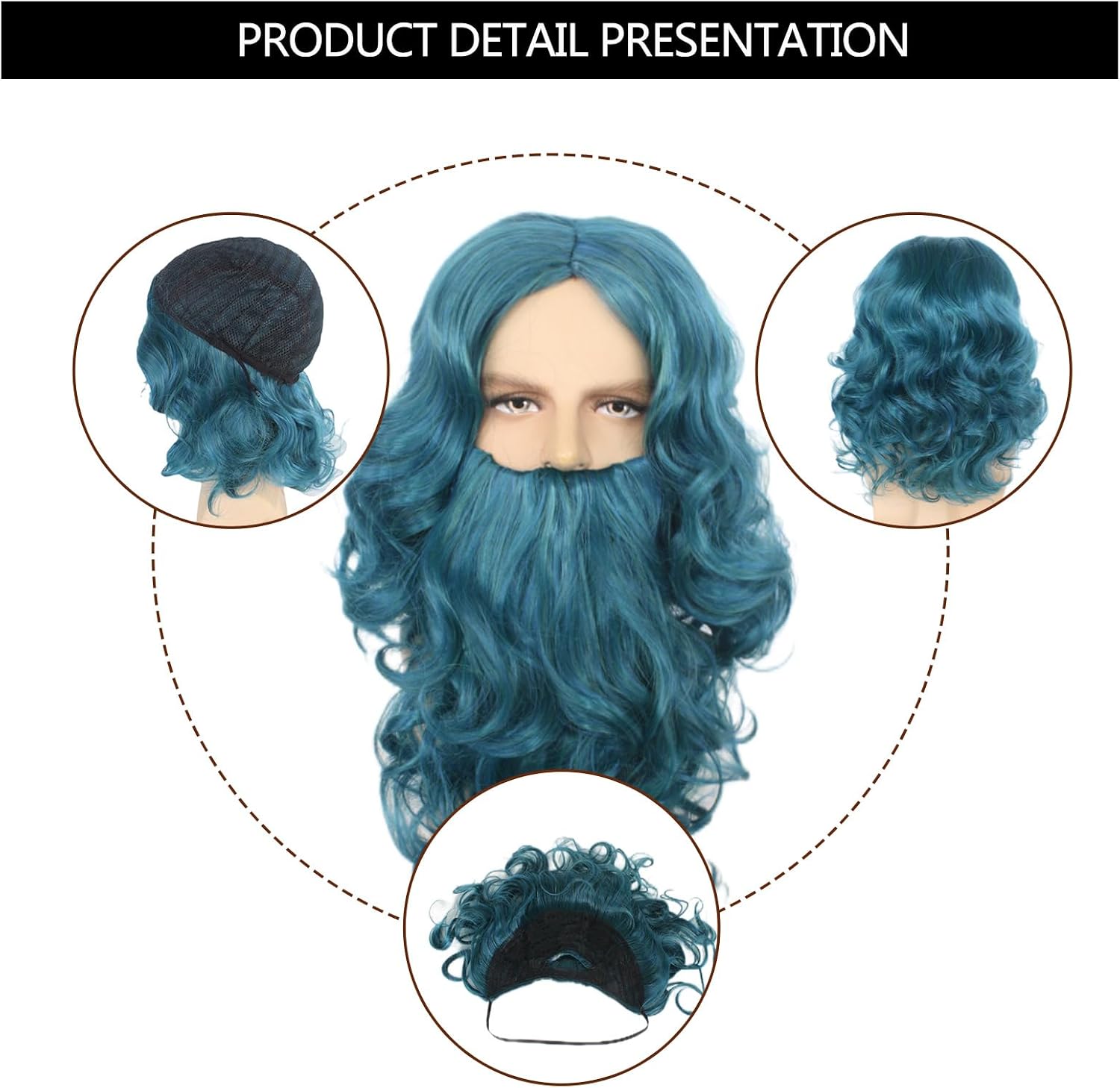Santa Beard And Hair For Adult Christmas Santa Costume Decorations Santa Costume Accessories For Christmas Role Play