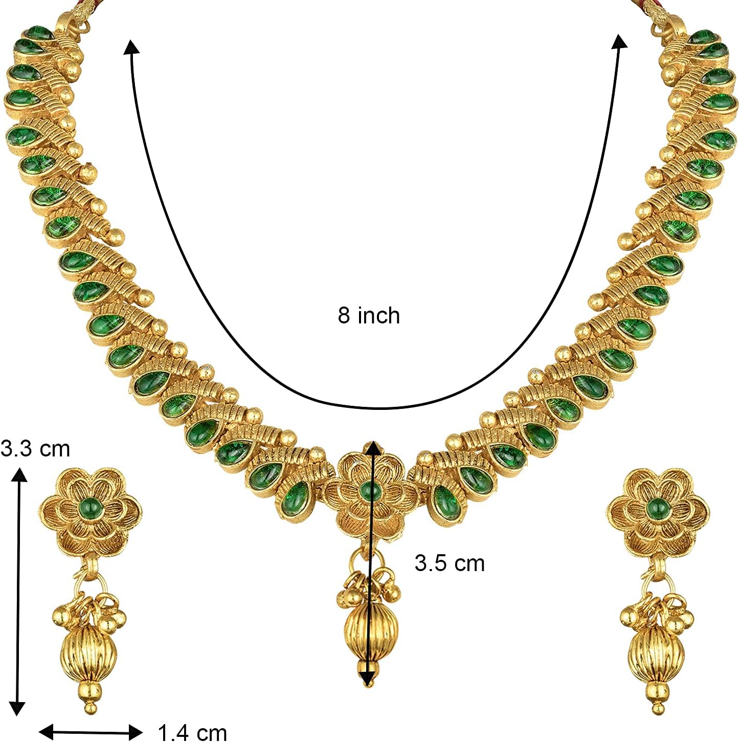 Aheli Indian Bollywood Traditional Necklace Earrings Jewelry Set Gift for Women Wedding Party Ethnic Fashion