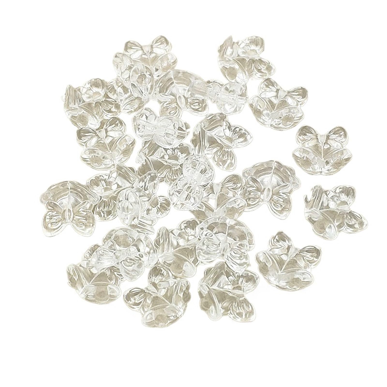 500 cuentas acrílicas de campana navideña de 16 x 15 mm for pendientes y collares hechos a mano. Accesorios y componentes de joyería.(Clear)