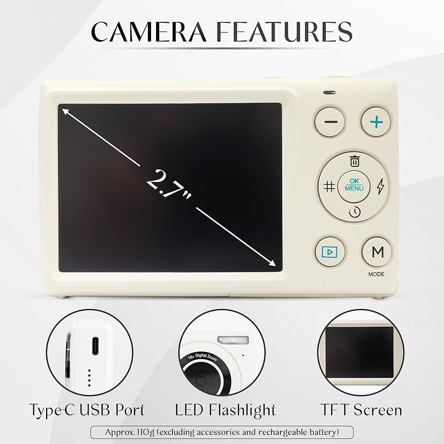 デジタルカメラ YASHIKA DigiMate Amazon.com : Yashica DigiMate 4K Digital Camera - 18X Zoom