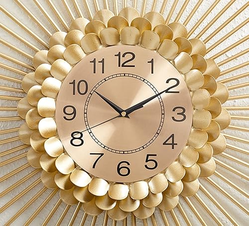 Miniatura 7 de Wall Clock No-Ticking Silent Wall Clocks,Modern Metal Sunburst Decoration Wall Clock for Living Room Cafe Restaurant Wall Watches Clock,Silver,70CM