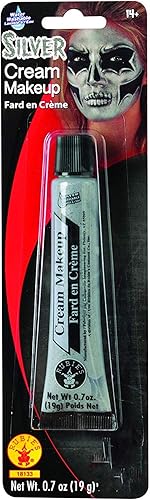Rubie's Costume Co maquillaje metálico color plata para disfraz, 0,7 oz., Plateado