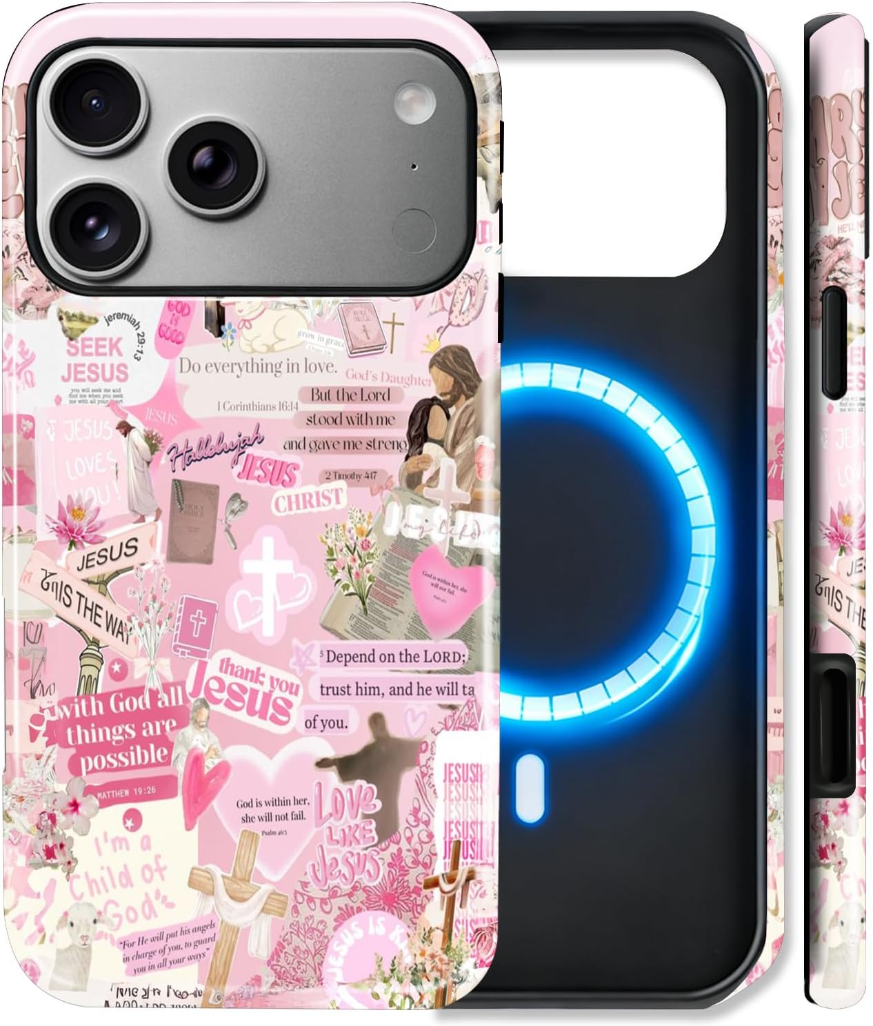 Magnetic Case for iPhone 17,Love Like Jesus Religious, Shockproof Glossy 2 in 1 Dual Layer, MagSafe Compatible Protective Phone Case for Women Men Boys