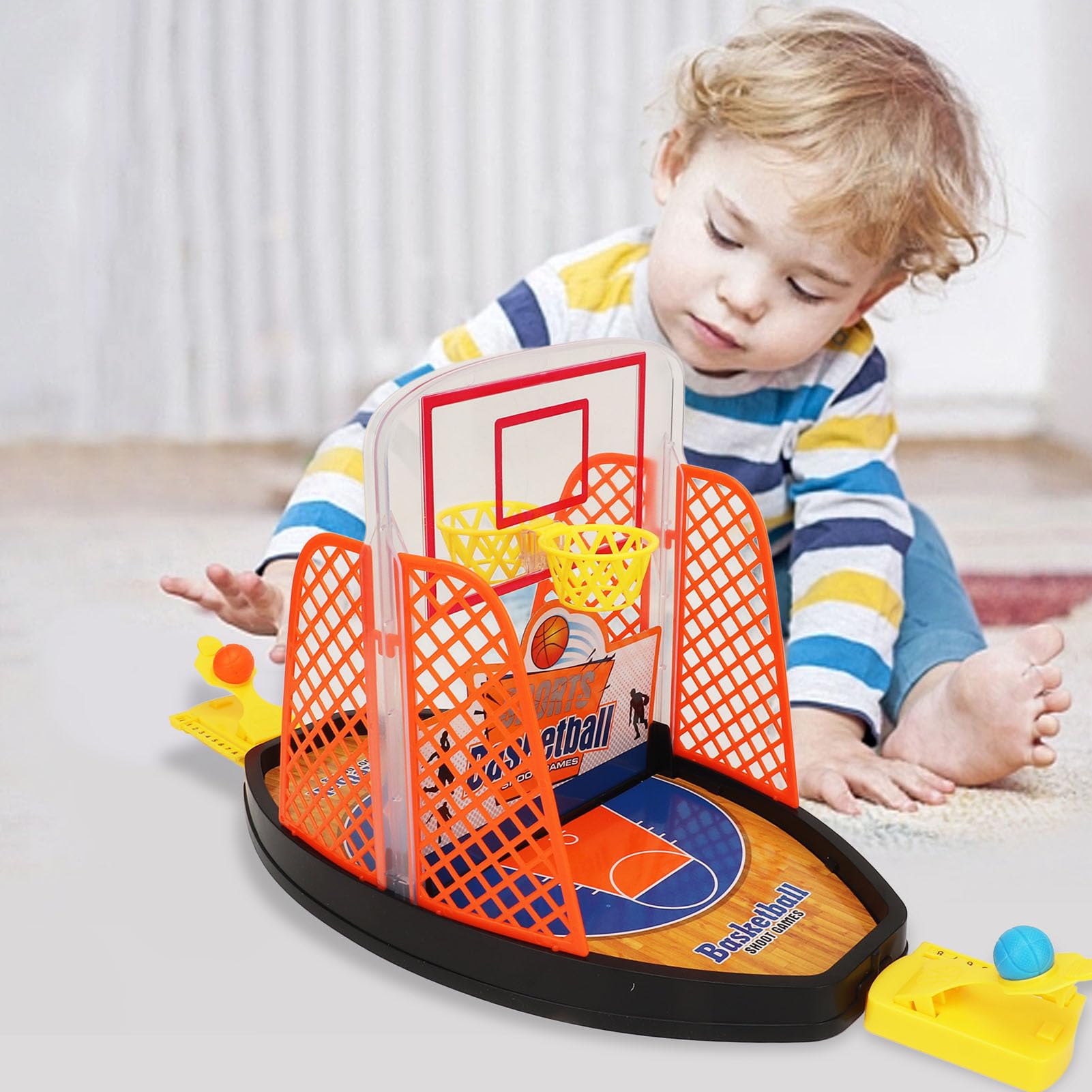 Dual Directional Compact Tabletop Basketball Game, Finger Shoot Family Friends Increase Fun Reduce Stress for Kids