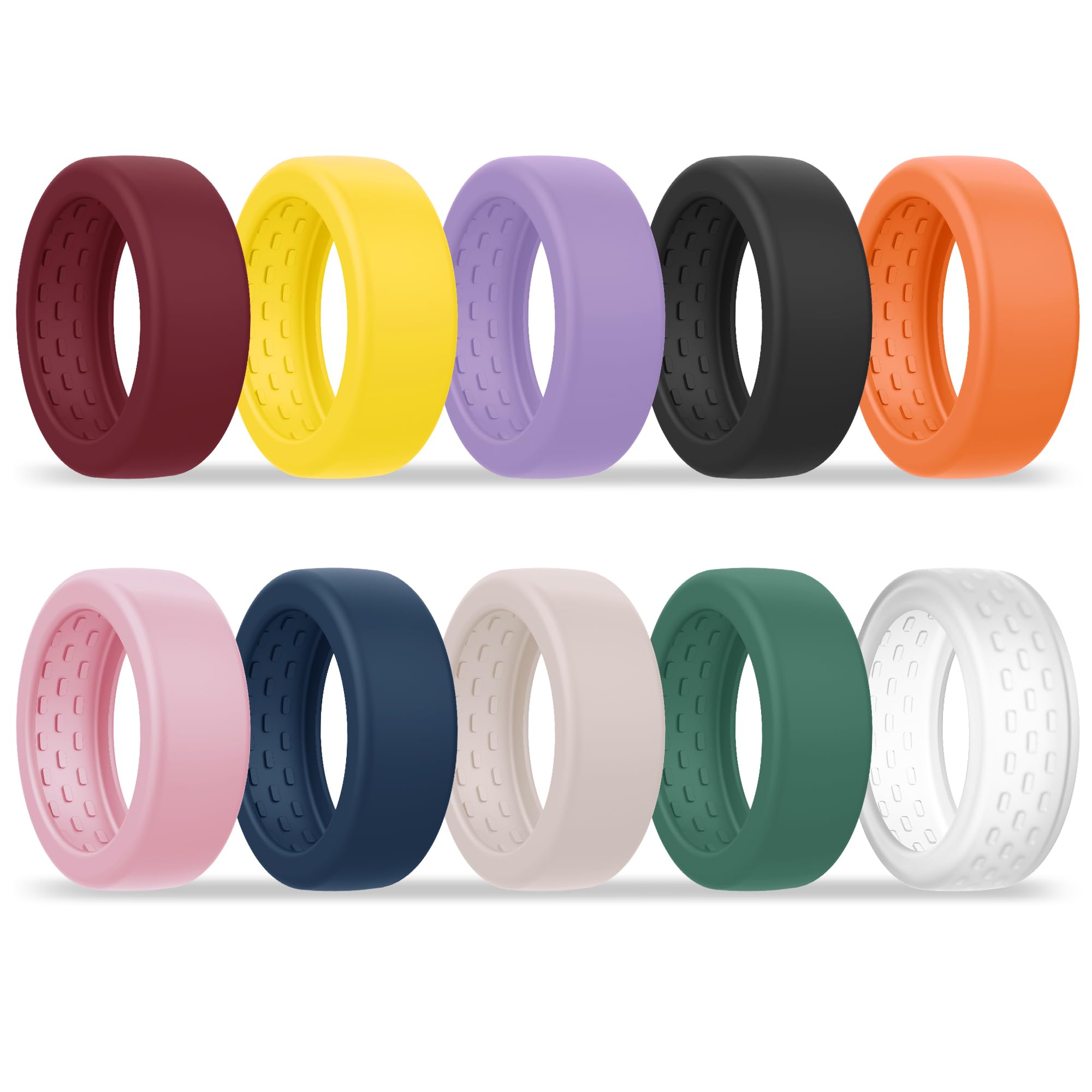 Photo 1 of Bougraite 10 Pack Cover Compatible with Oura Ring 5, Soft Silicone Anti-Slip Rectangle Texture Anti-Scratch Protector Case for Working Out Gym