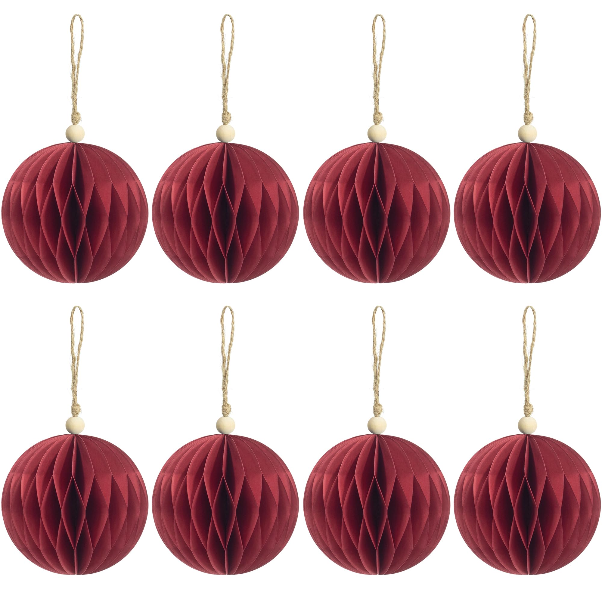 KI Store Papier Weihnachtskugeln 8cm Blau - Leichte Christbaumschmuck Kugeln Für Weihnachten & Deko