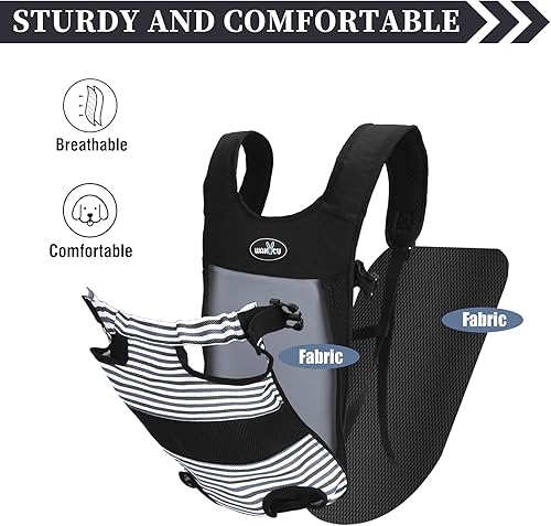 Miniatura 4 de Mochila transportadora de mascotas, mochilas para transportar perros delanteros, mochila ajustable para mascotas, bolsa de viaje, patas afuera,