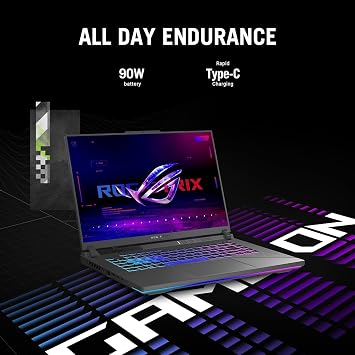 ASUS ROG Strix G16 Gaming Laptop 2024, 16 240Hz QHD+, Intel 14th Gen Core i9-14900HX (Up to 5.8GHz), GeForce RTX 4060, 32GB DDR5, 1TB SSD, Backlit KB, Wi-Fi 6E, Win11 Pro & MS Office Lifetime License