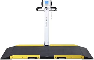 Detecto, 8550-C-AC, Stretcher Scale, Portable, Digital, Folding Col., 1,000lb x .2lb, 450kg x .1kg, BT, WiFi, AC Adapter