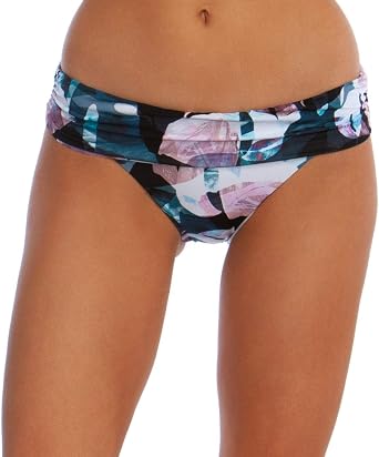 BCBGMAXAZRIA Womens Rouched Soft Band Hipster Bikini Bottom