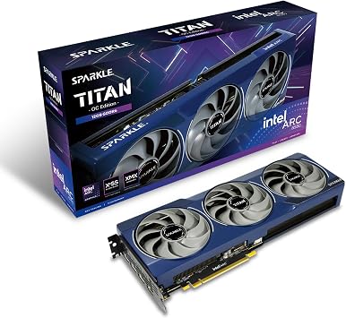 WEELIAO Sparkle Intel Arc B580 Titan OC Graphics Card, 12 GB GDDR6, Torn Cooling 2.0, Axial Breathing Light, Metal Backplate, SB580T-12 G OC Blue