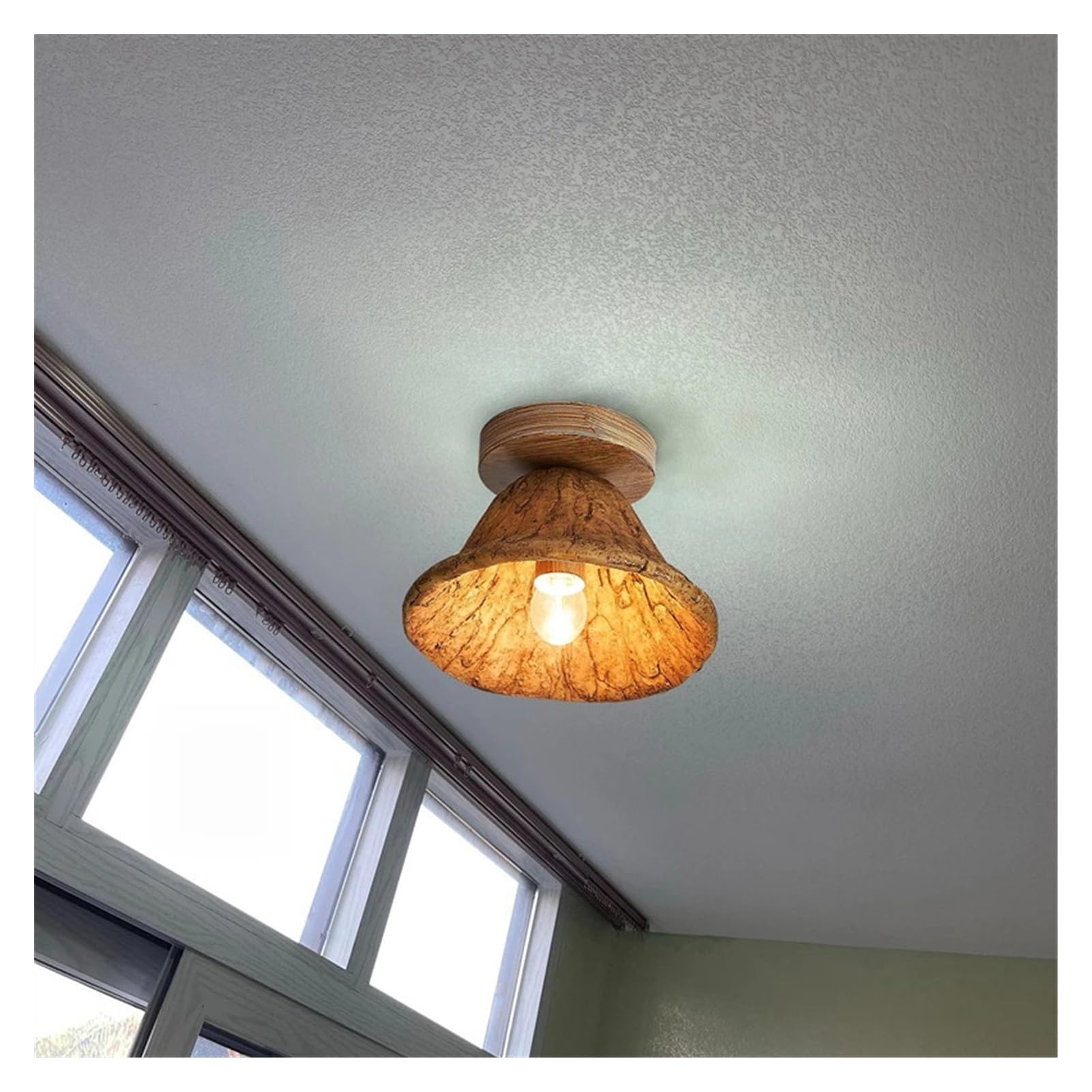 Plafonnier créatif grain de bois au design français personnalisé