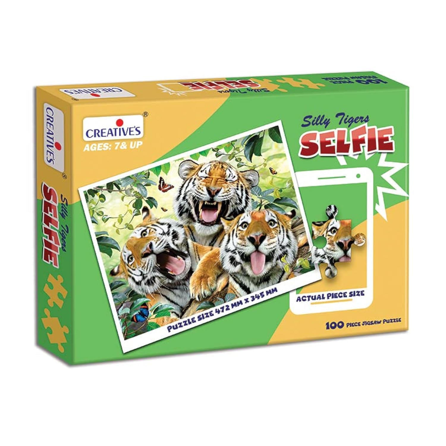 Creatives Silly Tigers Selfie 100 Piece Jigsaw Puzzle |Creative s Selfie Puzzles Series | Jigsaw Puzzle | Gift for Kids of Age 7 to 10 Years (B0C24897KT) Amazon Price History, Amazon Price Tracker