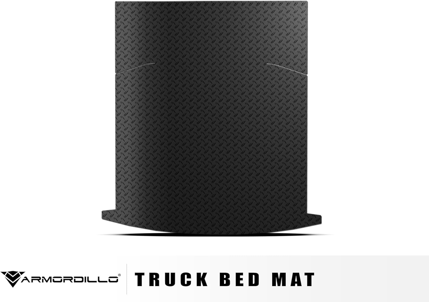 Armordillo Diamond Plate Rubber Truck Bed Mat|Compatible with 2022-2024 Rivian R1T 4.5 Ft 54.1" Bed|8722930|Black|Mat Liner
