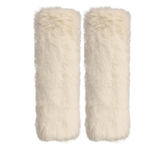 "2-Pack Soft Plush Seatbelt Covers for Kids - Comfortable Seat Belt Cushion for Newborns - Car Seat/Stroller Strap Accessories - Enhanced Driving Comfort & Protection (White) - White