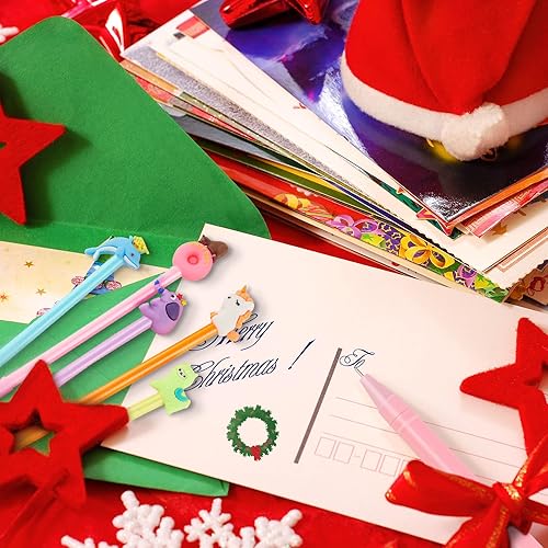 Miniatura 7 de 80 bolígrafos lindos a granel, divertidos bolígrafos de tinta de gel de dibujos animados, bolígrafos de tinta negra para niños, 28 estilos,