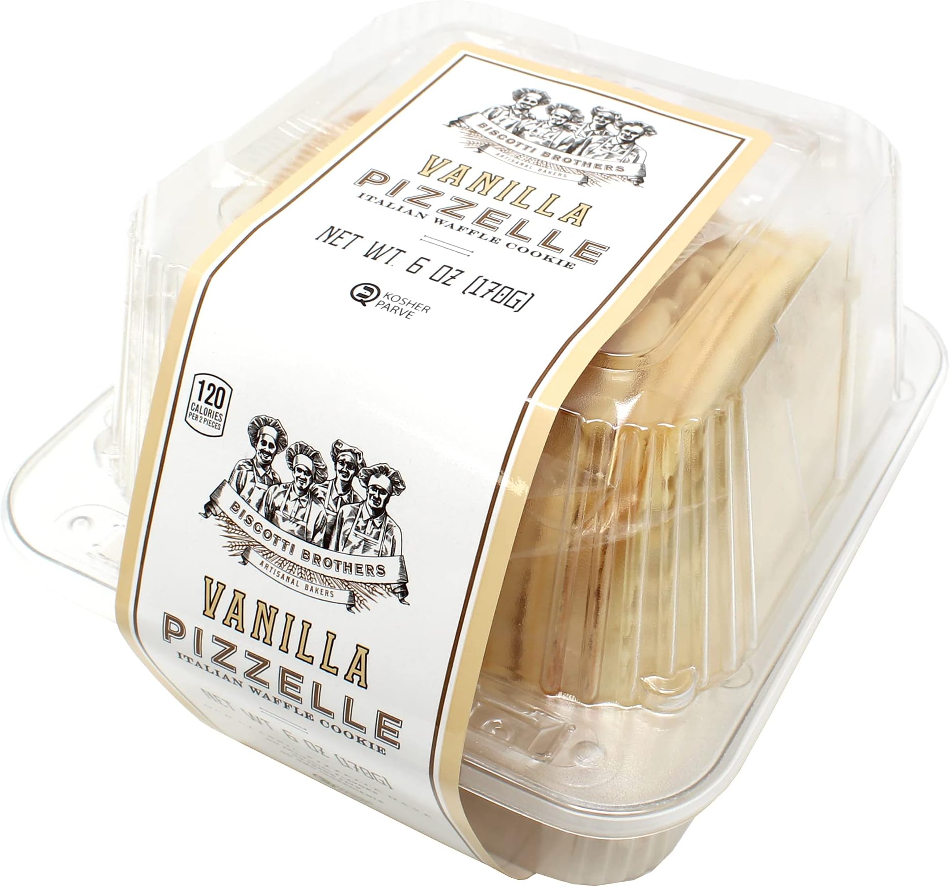 Biscotti Brothers Bakery Pizzelle Cookie, Vanilla, 6 Ounce