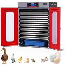 Incubator for Chicken Eggs, Automatic Egg Turning & Humidity Control, Chicken Incubators for Hatching Eggs with Circulating Ventilation for Chicken, Duck, Quail Eggs 1000 Egg