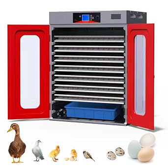 Incubator for Chicken Eggs, Automatic Egg Turning & Humidity Control, Chicken Incubators for Hatching Eggs with Circulating Ventilation for Chicken, Duck, Quail Eggs 1000 Egg