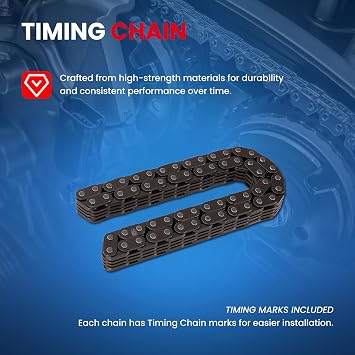 MOCA Timing Chain Kit Fit 1994-2003 for Chevrolet S10 & 1995-2002 for Pontiac Sunfire & 1994-2003 for GMC Sonoma & 1996-2000 for Isuzu Hombre L4 2.2L