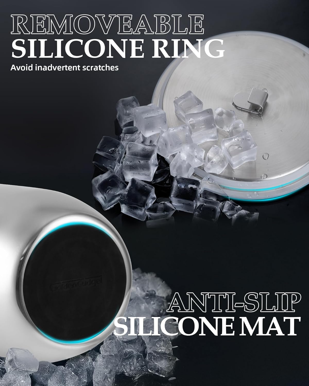 Insulated Ice Bucket, 3L Double Wall Stainless Steel Ice Bucket with Tongs,Lid, Scoop and Strainer, Ice Buckets for Parties,Cocktail Bars, Chilling Beer, Champagne, Wine Bottles - Image 7