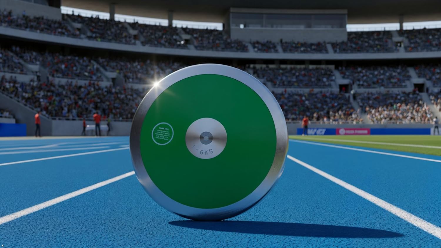 TC Green Mystique Track and Field Mens Discus 1.6k - 1.6kg Discus - High School Boys Throwing Discus - Making it an Ideal top-Tier Choice for Beginning throwers.