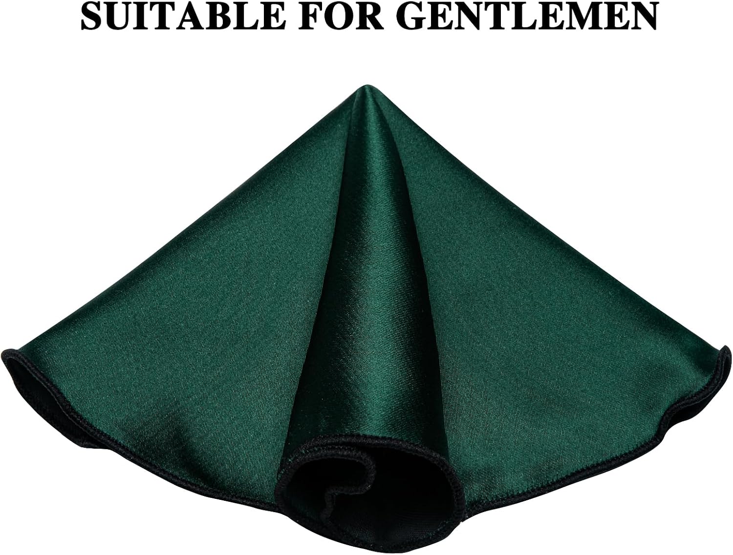 DiBanGu Mens Round Pocket Square with Embroidered Piping image 5