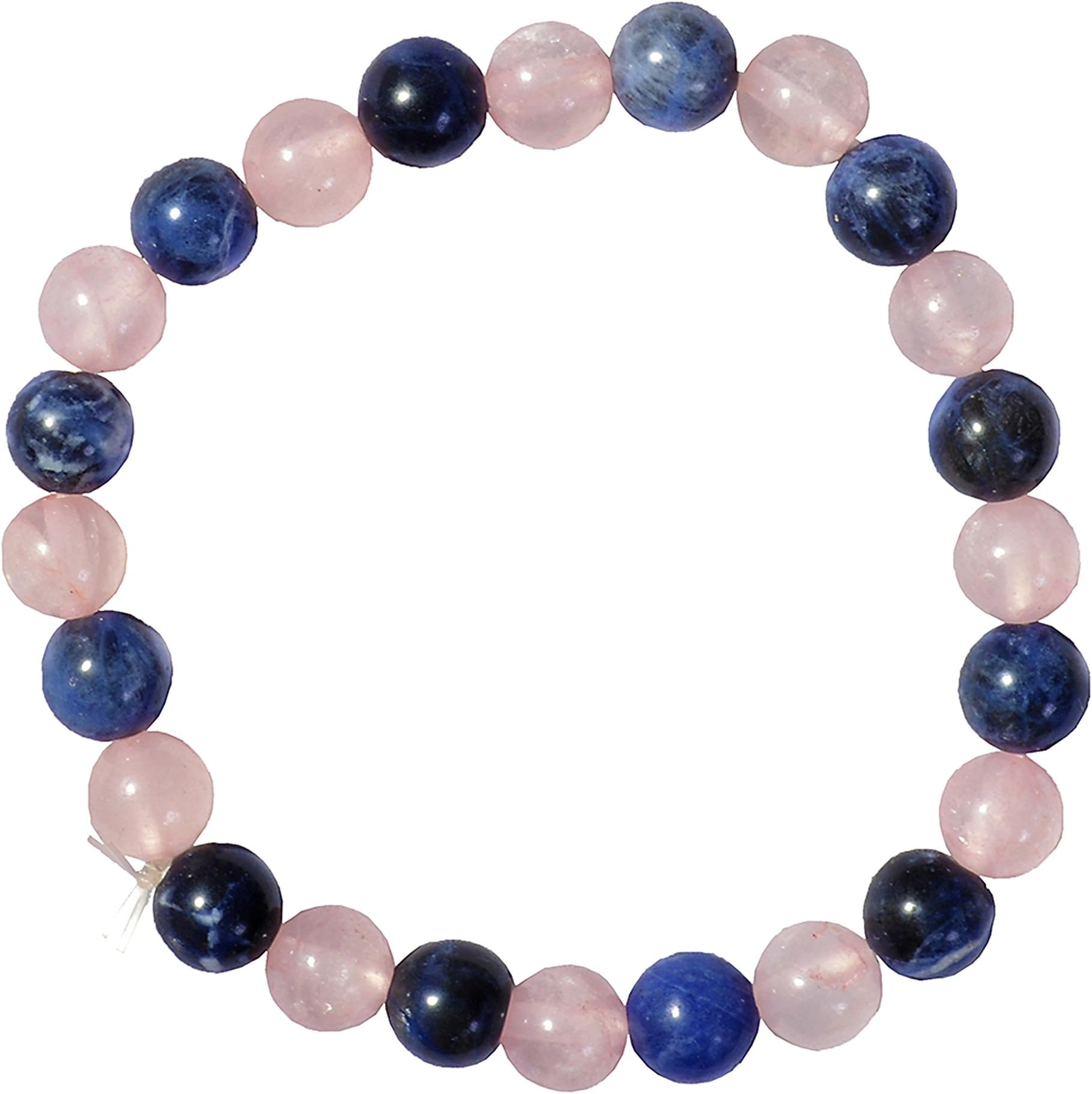 Divine Crystals Sodalite and Rose Quartz A Bracelet for Harmony Understanding and Peace - Crytal Healing Reiki Feng Shui