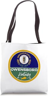 Owensboro Kentucky KY Flag Badge Vacation Souvenir Tote Bag