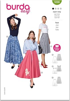 Burda Style X05690BURDA Easy to Make Misses Skirts Sewing Pattern Packet, Design Code B5690, Sizes 8-18 34-44