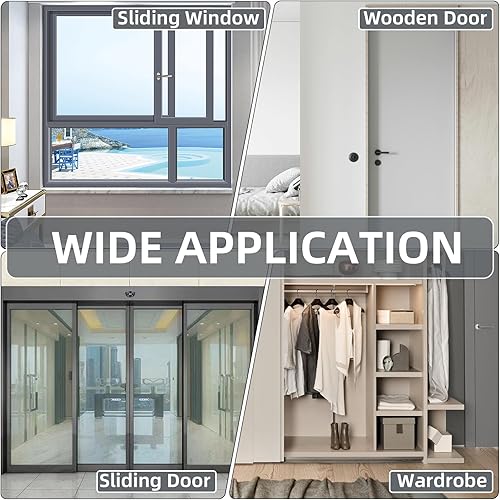 Miniatura 7 de Vannesse Burlete de sellado de puerta de 19.7 pies, burlete de goma para marco de puerta, burlete para instalación de ranuras de tarjetas de