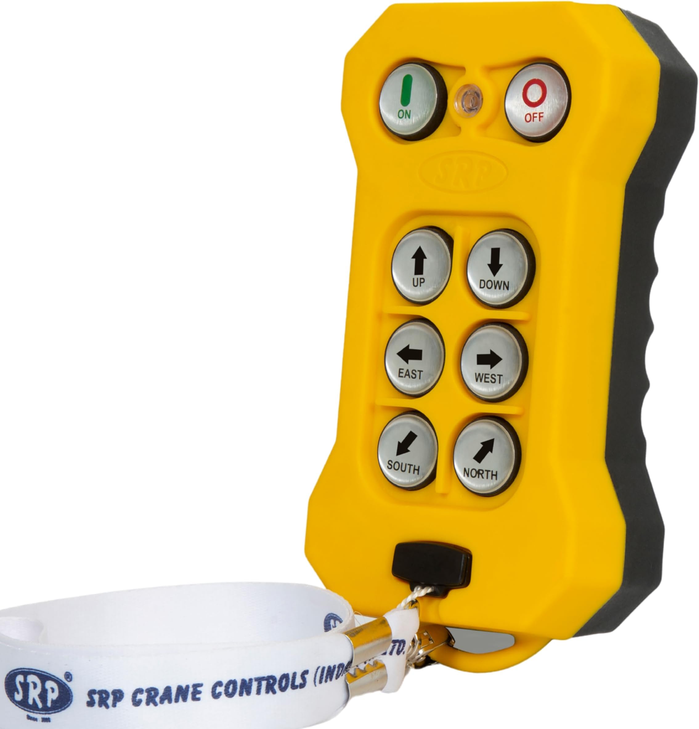 SRP Single Speed Crane Wireless Radio Remote Control 6 Push Button Switch Industrial Channel Electric Lift Hoist Radio Switch Receiver (6+2) Button- 24V AC
