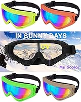 Vista 3 de Gafas de esquí, paquete de 4 – Gafas de snowboard para motocicleta, gafas tácticas de combate militar