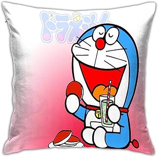 ChenZhuang Fundas de almohada de 45,7 x 45,7 cm, diseño de dos lados impreso, fundas de almohada Doraemon para sofá, dormitorio, Livi.