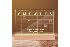 Clear Acrylic 2-Piece Dry Erase Calendar