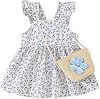 Sleeveless Dress for Girls Toddler Girls Fly Sleeve Floral Prints Ruffles Princess Dress Dance Party Dresses