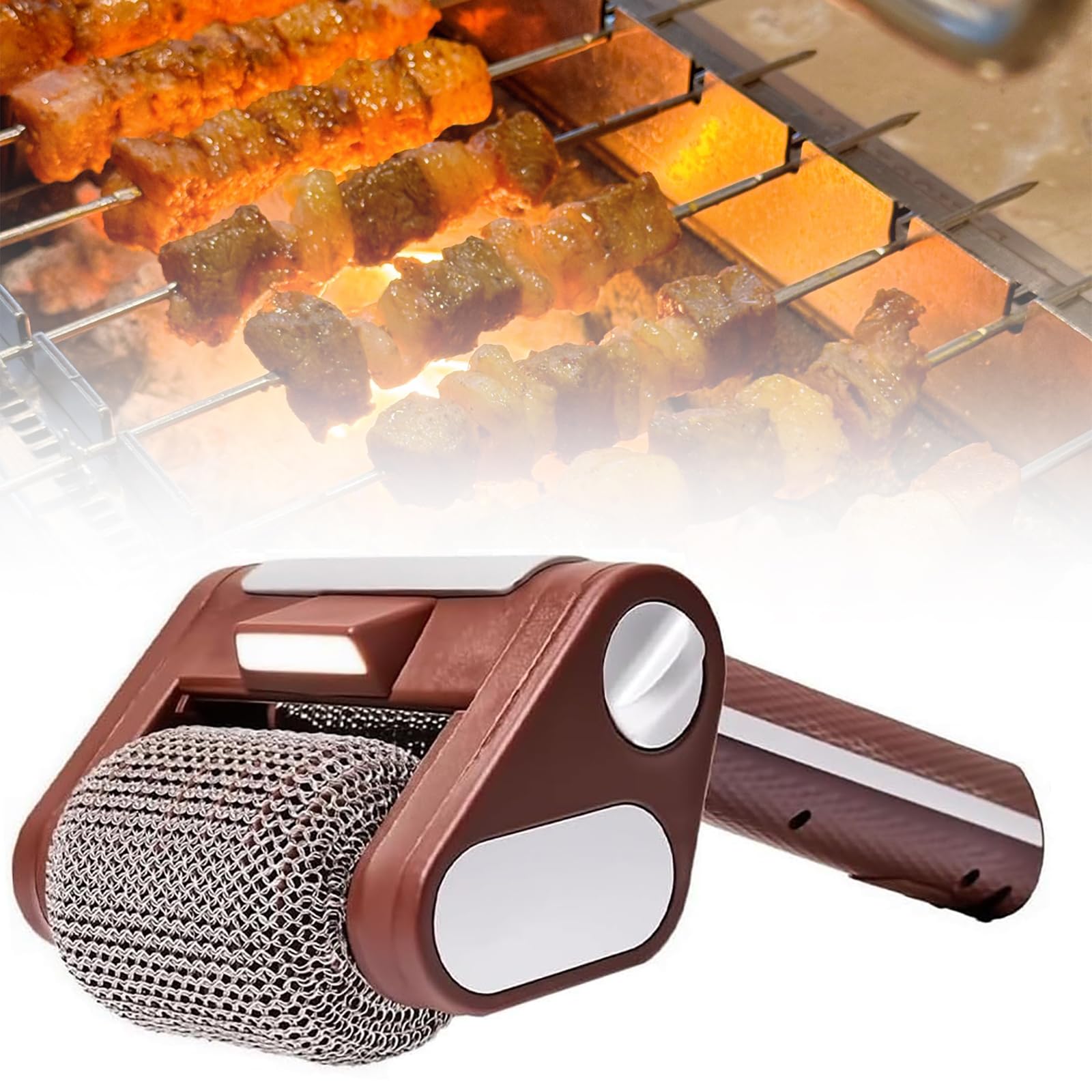 Rouleau de puissance acier 304 pour nettoyer le barbecue électrique