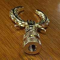 Vista 2 de Royal Designs Laurel - Lámpara de corona de 2.75 pulgadas para pantalla de lámpara, latón pulido