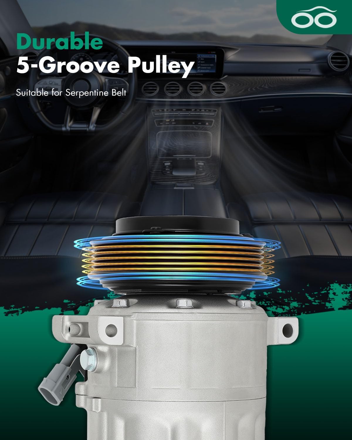 SCITOO AC Compressor Rapid Cooling for Honda Accord 2.4L for Honda Crosstour 2.4L 2008-2015 AEG333