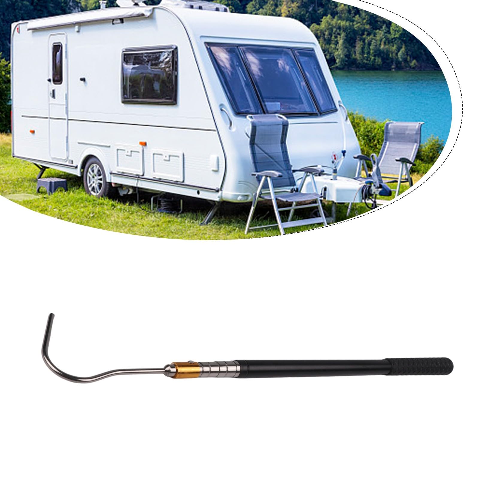 teleskopstange markise wohnmobil Violiica für mit Haken, 41-150 cm verstellbar, aus Edelstahl, rutschfester Griff, tragbar für Wohnmobile, Camping und Angeln Auto & Motorrad Größe:6-2XS S-Level Gears of War 4