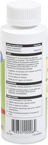 Miniatura 2 de Rx Destroyer RX Destroyer - Sistema de desactivación y eliminación de medicamentos RX4, botella de 4 onzas, lista para usar, no tóxico, ecológico,