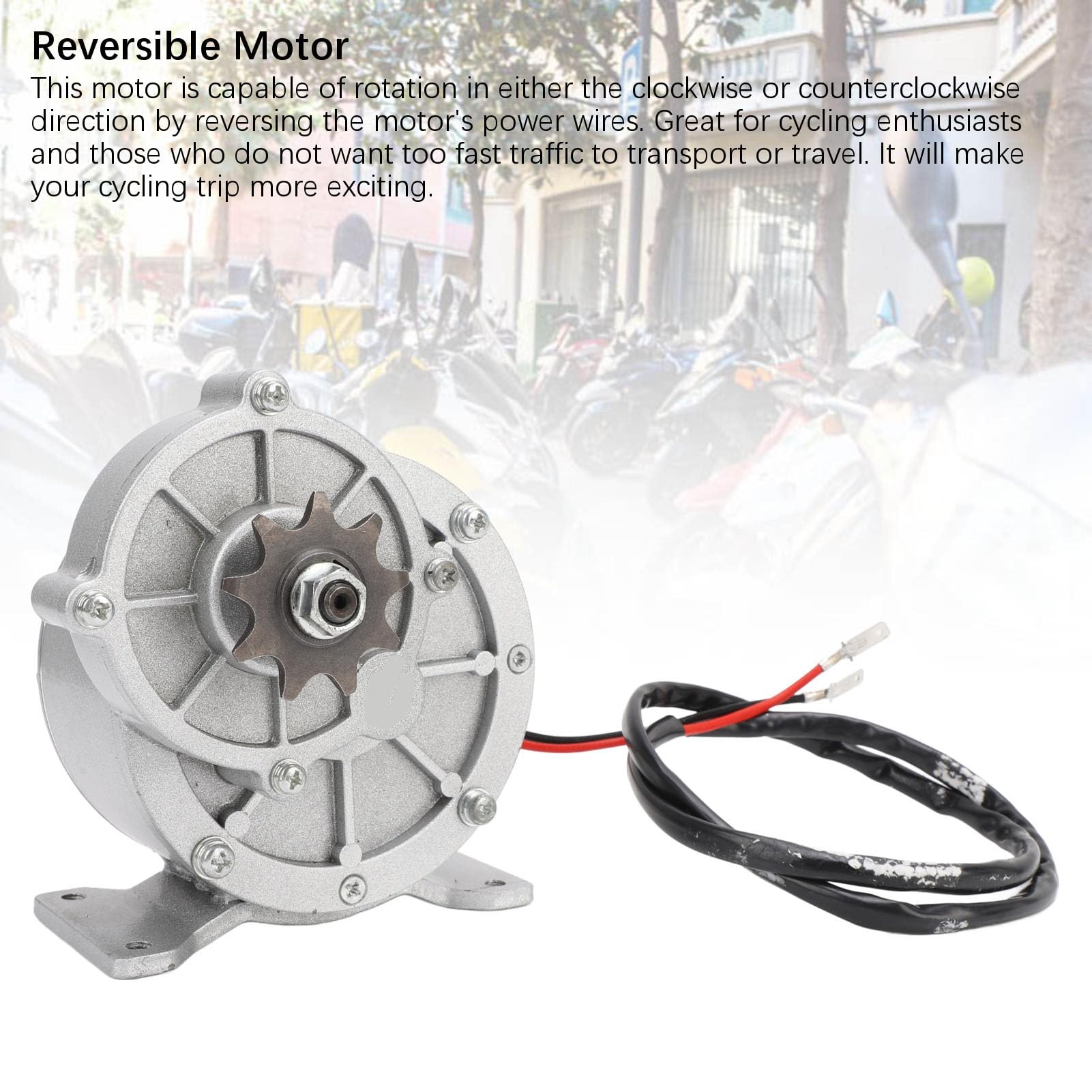 Getriebemotor, MY7618 24 V 650 W Reduktionsmotor 3150 RPM Reduktion Elektromotor für Elektrofahrrad Kleine Motorrad Landwirtschaftsmaschinen