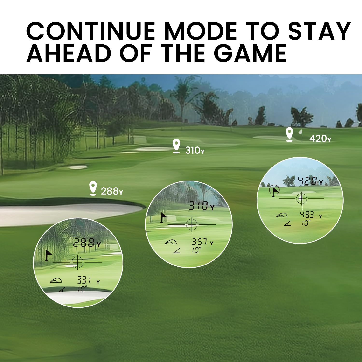 MilESEEY Telemetro da Golf con Doppia Ottica Rossa e Nera, Telemetro Laser con Interruttore di Pendenza, Portata di 1000 Iarde, Blocco della Bandiera con Vibrazione a Impulsi