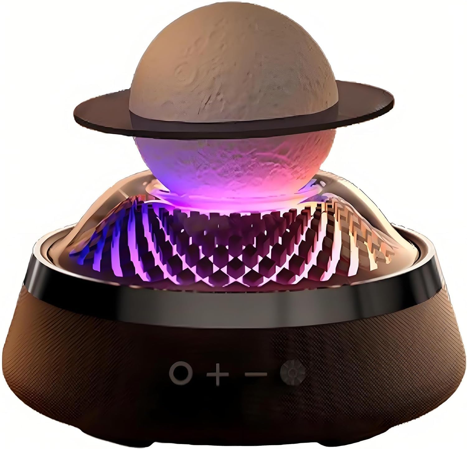 Diffuser 360° Stereoscopic Sound Field Electric Oil Diffuser Cool Mist Aromatherapy Scented LED Floating Saturn Lamp with 6 Colors Levitating Moon Lamp for Home