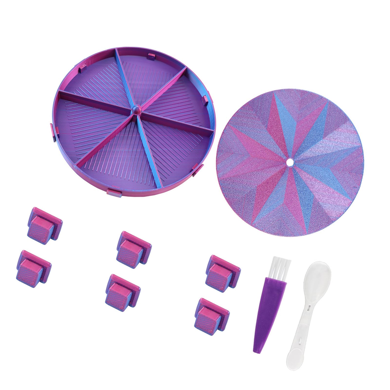Tsophreniq Beads Embroidery Tool Set Polylactic Acid Round Tray for Fast Sifting Multiple Use in Handcraft Jewelry Sifter