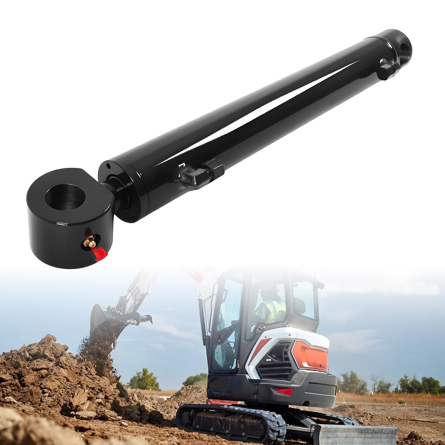 7199435 Single Hydraulic Thumb Clamp Cylinder Compatible with Mini Excavators E32 E35